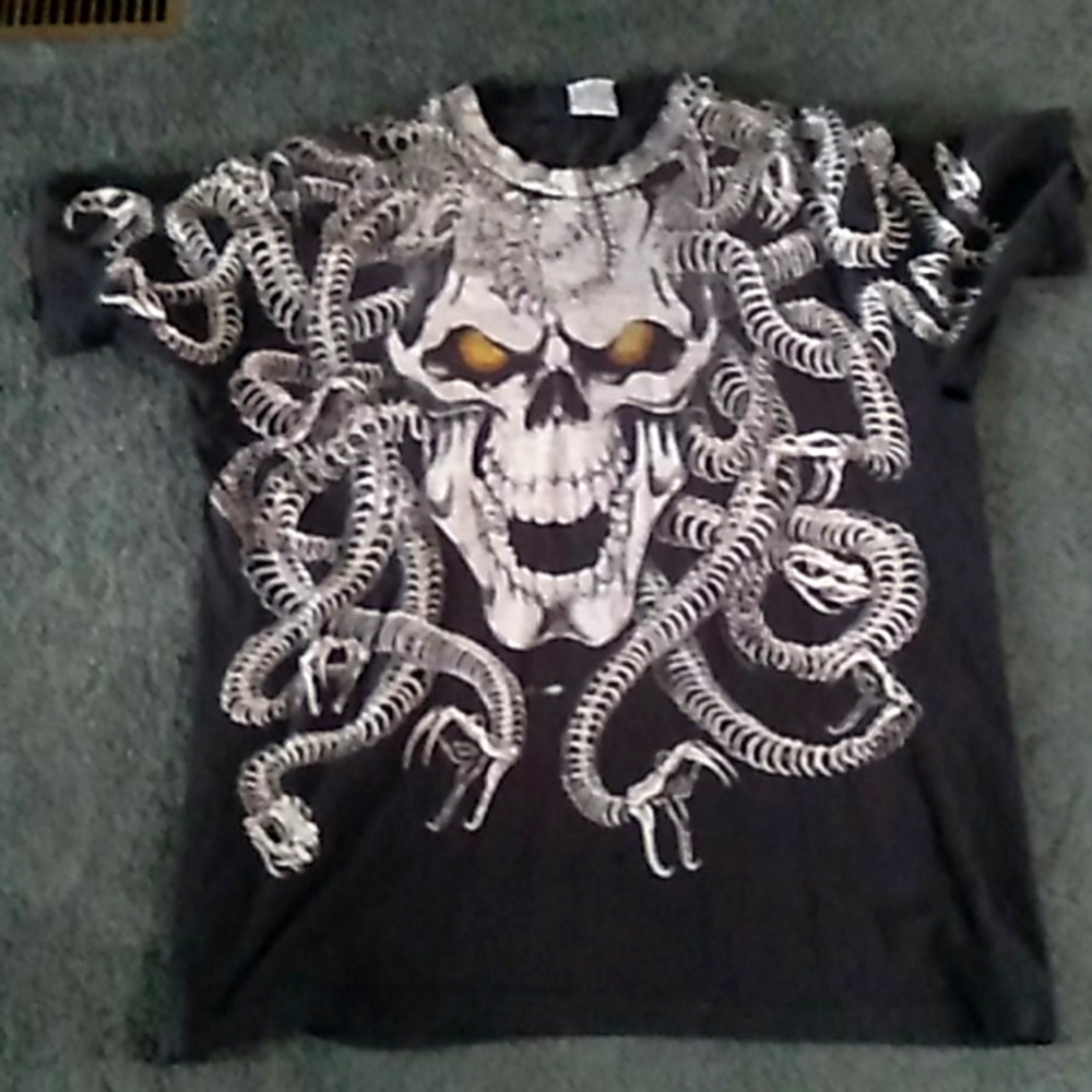 Vintage liquid blue skull t shirt from 1993 xl